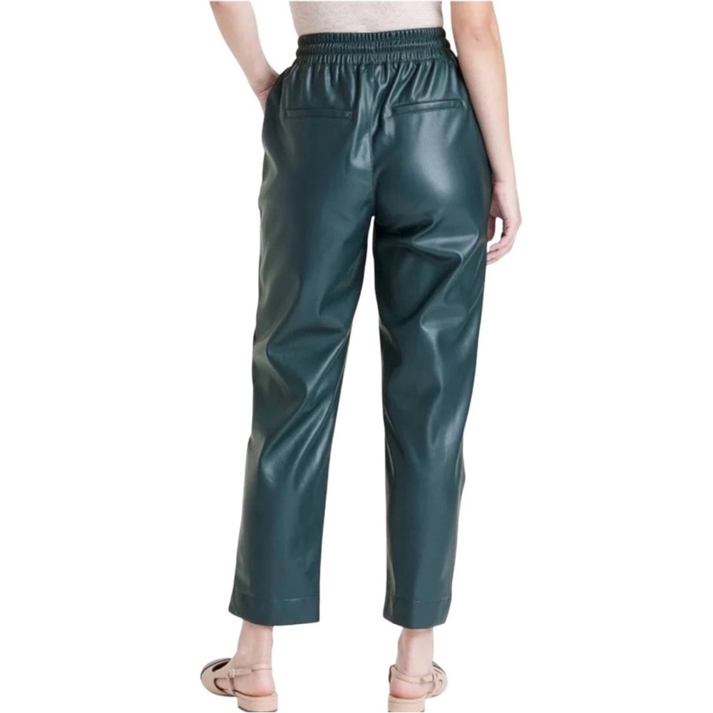 Green Faux Leather Pants - Picture 2 of 4